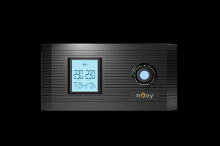 NJOY Inverter - Aira 1200 (2 Schuko, Szinusz hullám, Akku Támogatás: 40Ah-200Ah, AVR,  fekete)