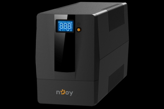 NJOY Szünetmentes  600VA - Horus Plus 600 (2 Schuko, line-interaktív, RJ11 védelem, USB, szoftver, LCD kijelző, fekete)