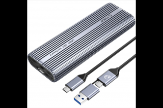 Orico Külső M.2 ház - ACOM2-U4-GY (USB-C 4-> M.2 NVMe, Max.: 8TB, 40 Gbps, szürke)
