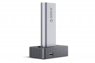 Orico M.2 SSD Dokkoló - IT18C3-GY (M.2 NVMe -> USB-A/C, Max.: 8 TB, Max.: 10Gbps, szürke)