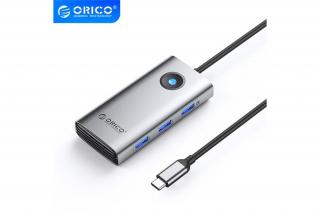Orico Notebook Dokkoló - PW11-6P-GY (Bemenet: USB-C, Kimenet: HDMI/USB-A+C/PD100W, sötétszürke)