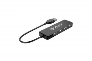 Orico USB2.0 Hub - FL01-BK/99/ (4 port, Bemenet: USB-A, Kimenet: 4xUSB-A, fekete)