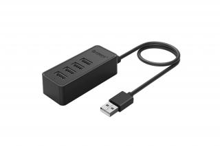 Orico USB2.0 Hub - W5P-U2-030-BK/75/ (4 port, Bemenet: USB-A, Kimenet: 4xUSB-A, fekete)