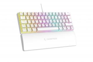 Rampage Billentyűzet - PLOWER K60 White US (Vezetékes, Mechanikus, Blue switch, angol, fehér, RGB LED)