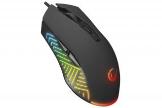 Rampage Egér Gamer - SMX-G68 SPEAR (7200DPI, 7 gomb, makro, RGB LED, 1,5m harisnyázott kábel, fekete)