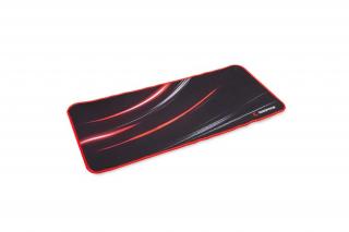 Rampage Egérpad - 300272 (300x700x3mm; fekete-vörös, vörös szegés)