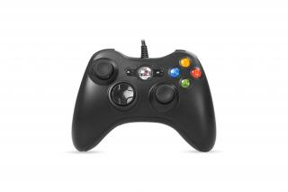 Rampage Gamepad - SG-R360 Black (USB, 2,2m kábel, PC és Xbox360 kompatibilis, fekete)