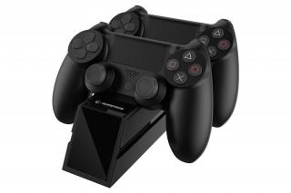 Rampage Gamepad töltő - RP-PS4 (dokkoló 2x PS4 kontroller töltéséhez, fekete)