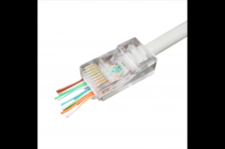 RJ45 Cat5 átfűzhető csatlakozó UTP kábelre, 8P8C - 100db/csomag