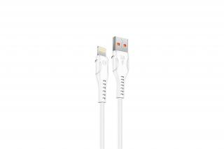 S-Link kábel - SL-X242 (3A, 12W, Gyorstöltés, Lightning, 100cm adat+töltőkábel, fehér)