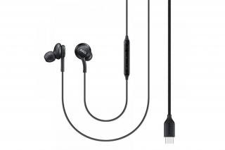 SAMSUNG fülhallgató SZTEREO (Type-C, felvevő gomb, hangerőszabályzó, 2 pár fülgumi, Tuned by AKG) FEKETE
