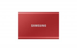 Samsung Külső SSD 2TB - MU-PC2T0R/WW (T7 external, piros, USB 3.2, 2TB)