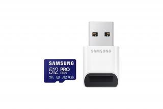 Samsung MicroSD kártya - 512GB MB-MD512SB/WW (PRO PLUS, UHS-I, R180/W130, adapter, 512GB)