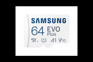 Samsung MicroSD kártya - 64GB MB-MC64SA/EU (EVO PLUS, microSDXC, UHS-I, R160, adapter, 64GB)