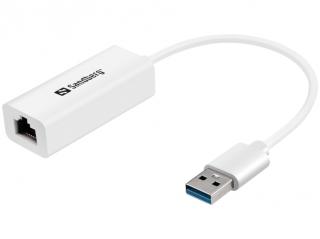 Sandberg 133-90 Átalakító - USB3.0 Gigabit Network Adapter (USB3.0, RJ45, 10/100/1000Mbps, fehér)
