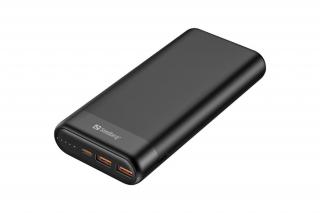 Sandberg Akkubank - Powerbank 20000 PD65W+2xQC3.0 (Bemenet: USB-C, Kimenet: 2xUSB-A+USB-C)