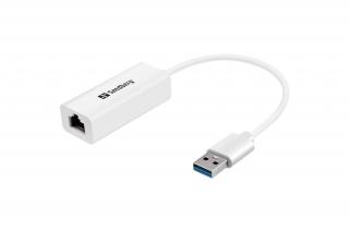 Sandberg Átalakító - USB3.0 Gigabit Network Adapter (USB3.0, RJ45, 10/100/1000Mbps, fehér)