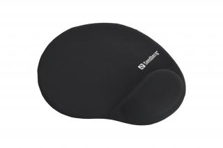 Sandberg Egérpad - Gel Mousepad with Wrist Rest (zselés csuklótámasszal; fekete)