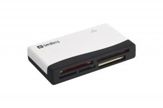 Sandberg Kártyaolvasó - Multi Card Reader (fehér-fekete; USB; SD;SDHC;SDXC;XD;MS;CF)