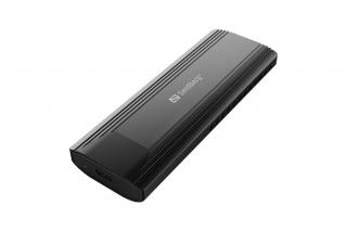 Sandberg Külső SSD Ház - USB 3.2 Case for M.2+NVMe SSD (USB-C; M.2/NVMe; Max.:2TB, fekete)