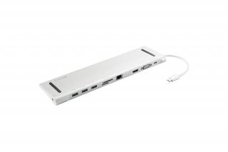 Sandberg Notebook Dokkoló - USB-C 10-in-1 Docking Station (USB-C, HDMI/VGA, 3x USB3.0, 1x RJ-45, Audio, kártyaolvasó)