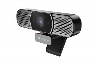 Sandberg Webkamera - All-in-1 Webcam 2K (2560x1440 képpont, 4 Megapixel, 30 FPS, USB 2.0, univerzális csipesz, mikrofon)