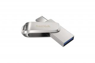 SanDisk Pendrive - 64GB Dual Drive Luxe (150MB/s, Type-C, USB 3.1 Gen 1, ezüst)