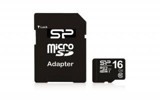 Silicon Power MicroSD kártya - 16GB microSDHC Class10 + adapter