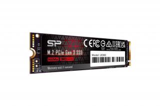 Silicon Power SSD - 250GB UD80 (r:3400MB/s; w:3000 MB/s, NVMe 1.4 támogatás, M.2 PCIe Gen 3x4)