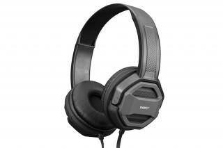 Snopy Fejhallgató - SN-101 BONNY Grey (stereo, mikrofon, 3.5mm jack, 1m kábel, fekete-szürke)