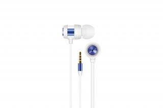 Snopy Fülhallgató - SN-J01 (mikrofon, 3.5mm jack, 1.2m kábel, fehér-kék)