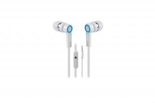 Snopy Fülhallgató - SN-J5 White (mikrofon, 3.5mm jack, 1.2m kábel, fehér)