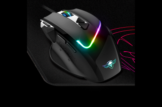 Spirit of Gamer Egér - PRO-M3 RGB (Optikai, 7200DPI, 8 gomb, harisnyázott kábel, fekete) + egérpad