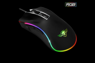 Spirit of Gamer Egér - PRO-M6 RGB (4800DPI, 500Hz, 8 programozható gomb, RGB LED, 1,8 m harisnyázott kábel, fekete)