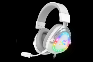 Spirit of Gamer Fejhallgató - ELITE H40 White (MultiPlatform, RGB, 3.5mm Jack, mikrofon, hangerőszabályzó, nagy-párnás)