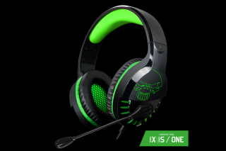 Spirit of Gamer Fejhallgató - PRO-H3 Xbox (Xbox One/Series X/S, mikrofon, 3.5mm jack, hangerőszabályzó, 1m kábel, zöld)