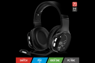 Spirit of Gamer Wireless Fejhallgató - MIC-XH1100 (MultiPlatform,7.1,mikrofon, hangerőszabályzó, nagy-párnás, fekete)