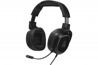 The G-Lab Fejhallgató - KORP BARIUM BLACK (mikrofon, 3,5mm Jack, hangerőszabályzó, nagy-párnás, fekete)