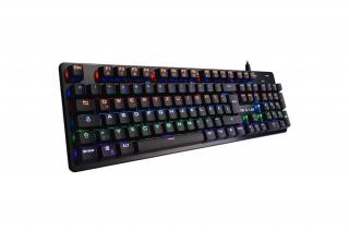 The G-Lab Gamer Billentyűzet - KEYZ CARBON V3/INT (RGB LED, Mechanikus, Blue switch, USB, fekete, angol)