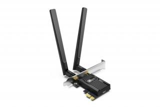 TP-Link Hálózati adapter WiFi AX3000 - Archer TX55E (PCI-E; 574Mbps 2.4Ghz + 2402Mbps 5Ghz; Bluetooth 5.0; Wifi6)