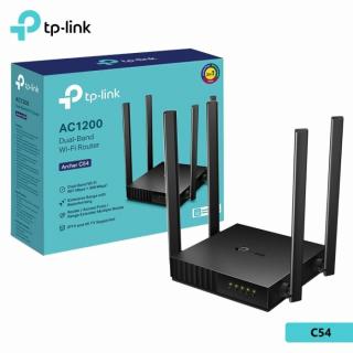 TP-Link Router WiFi AC1200 - Archer C54 (300Mbps 2,4GHz + 867Mbps 5GHz; 4port 100Mbps, MU-MIMO)