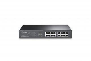 TP-Link Switch Easy Smart PoE - TL-SG1016PE JetStream™ (16 port 1Gbps; 8 af/at PoE port; 110W; fém, rackbe szerelhető