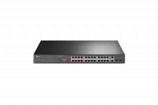 TP-Link Switch  PoE - TL-SL1226P (24port 100Mbps;  24 af PoE port; 2x Combo SFP; 250W, 250m extended mode)