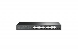 TP-Link Switch  PoE - TL-SL2428P (24port 100Mbps + 2port 1Gbps;  24 af PoE port; 2x Combo SFP; 250W, 250m extended mode)