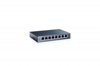 TP-Link Switch  - TL-SG108 (8 port, 1000Mbps; fém ház)