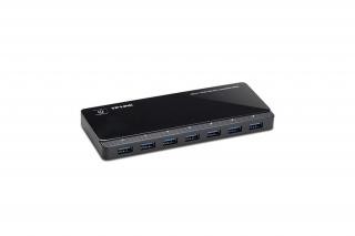 TP-Link USB Hub - UH720 (7 port + 2port töltésre; USB3.0; tápegység)