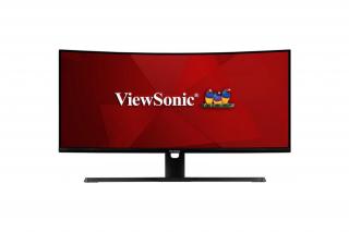 ViewSonic Monitor 34" - VX3418-2KPC (VA, 21:9, 3440x1440, 1ms, 300cd/m2, 144Hz, HDMI, DP, VESA, SPK, fekete, ívelt)