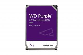 Western Digital Belső HDD 3.5" 3TB - WD33PURZ (5400rpm, 256MB puffer, SATA3 - Purple (biztonságtechnikai rögzítőkbe is))