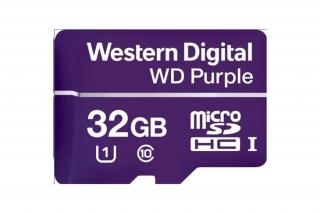 Western Digital MicroSD kártya - 32GB (microSDHC™, SDA 6.0, 24/7 működtetés, Purple)