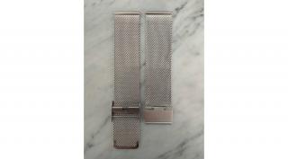 20mm Ezüst Rozsdamentes acél Okosóra szíj Fém csattal Cserélhető